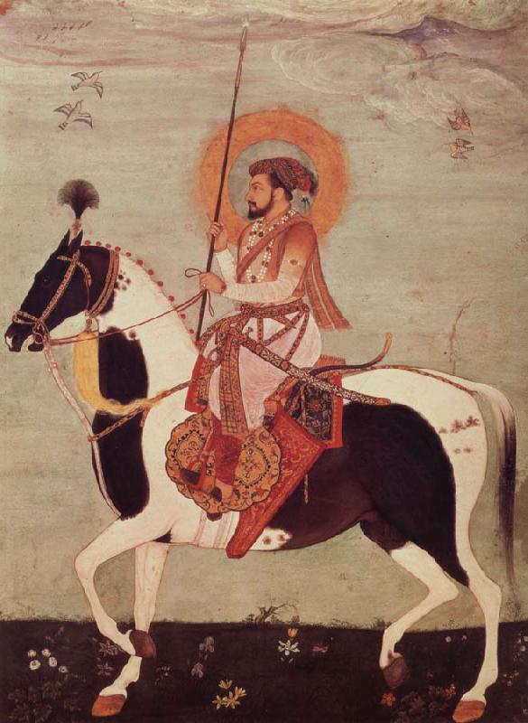 unknow artist Horseman likeness of the Shah Dschahan, leaf out of the Shah-Dschahan-album period of the Schan Dschahan oil painting image
